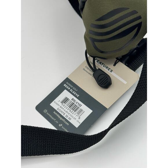 Sunday Golf Olive Beer Sleeve Cooler NWT - Picture 3 of 4